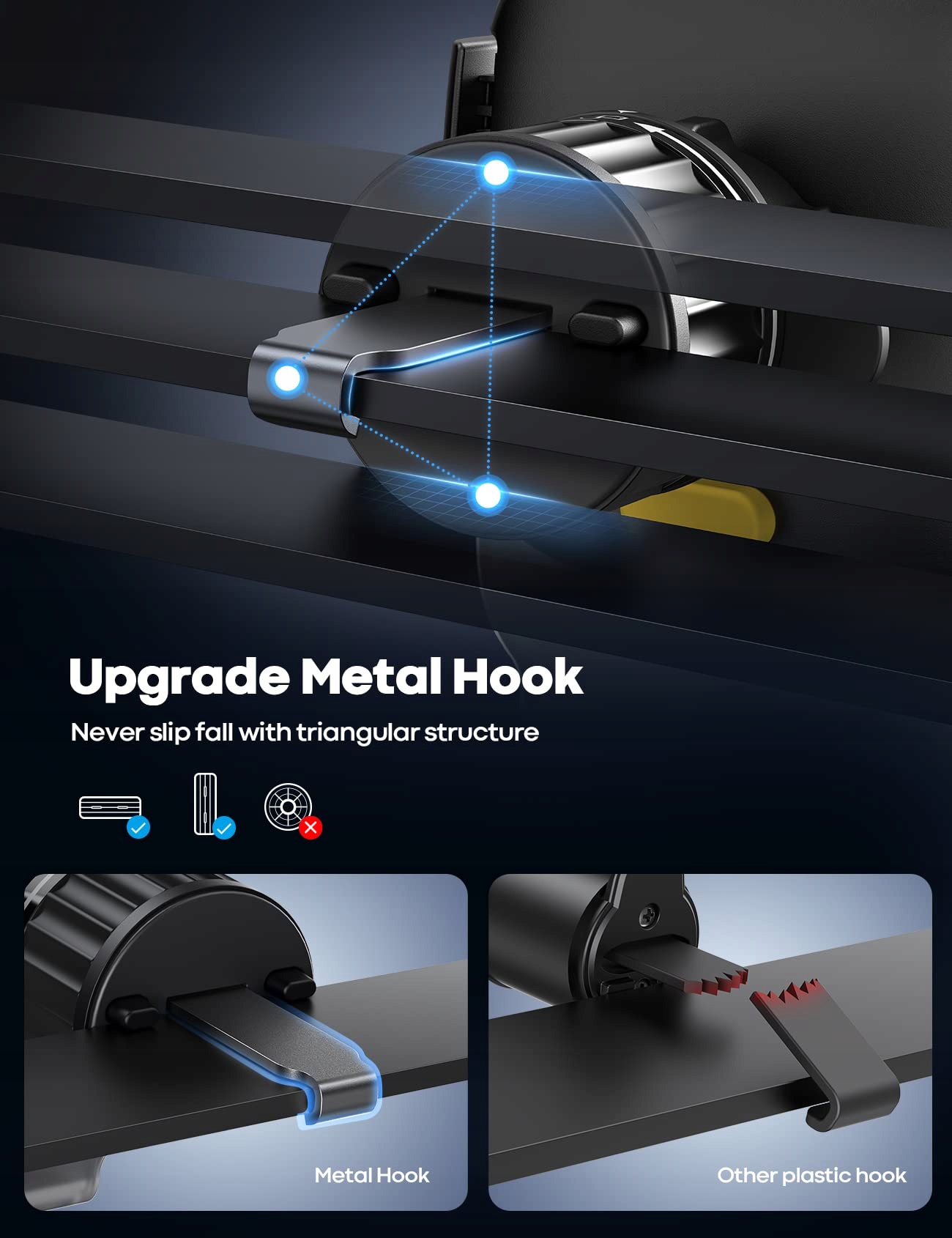 LAMICALL Uchwyt Samochodowy 360° do iPhone — miniatura 4