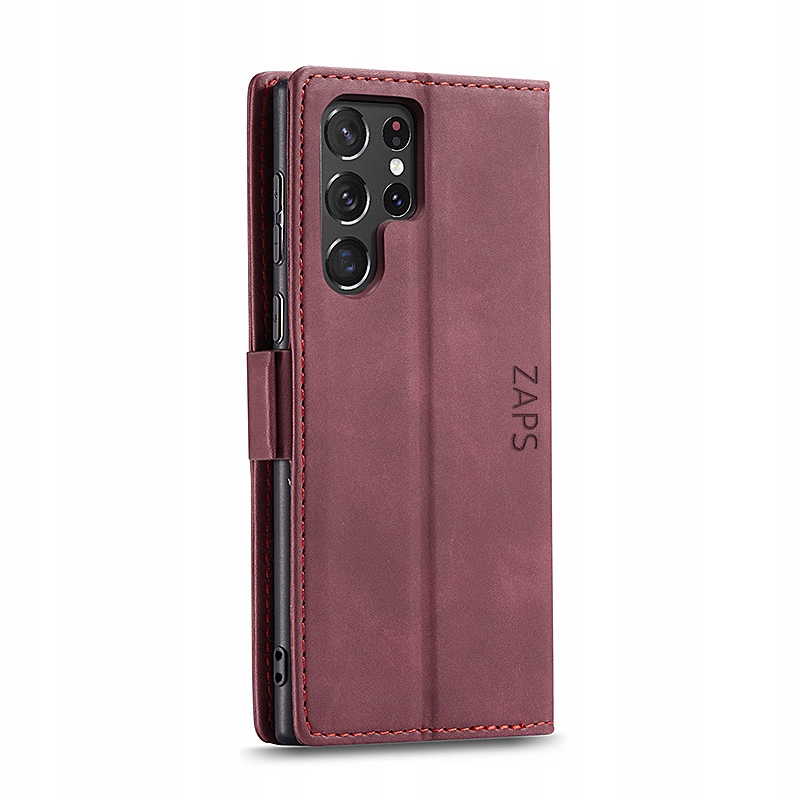 ZAPS ETUI PORTFEL POKROWIEC DO GALAXY S22 ULTRA Kolor czerwony