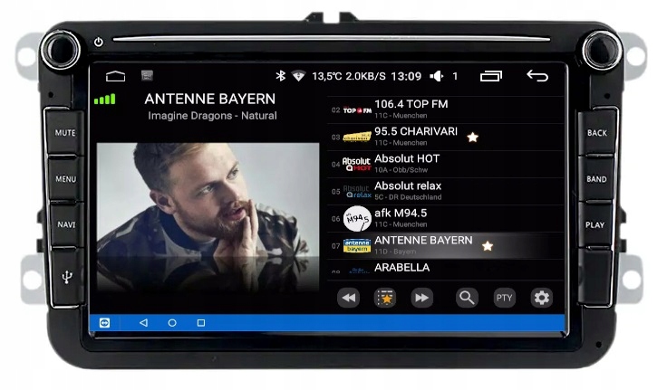 RADIO ANDROID GPS VW PASSAT B6 B7 GOLF V VI CARPLAY WIFI 4/64GB SIM Komunikacja Bluetooth GPS Wi-Fi