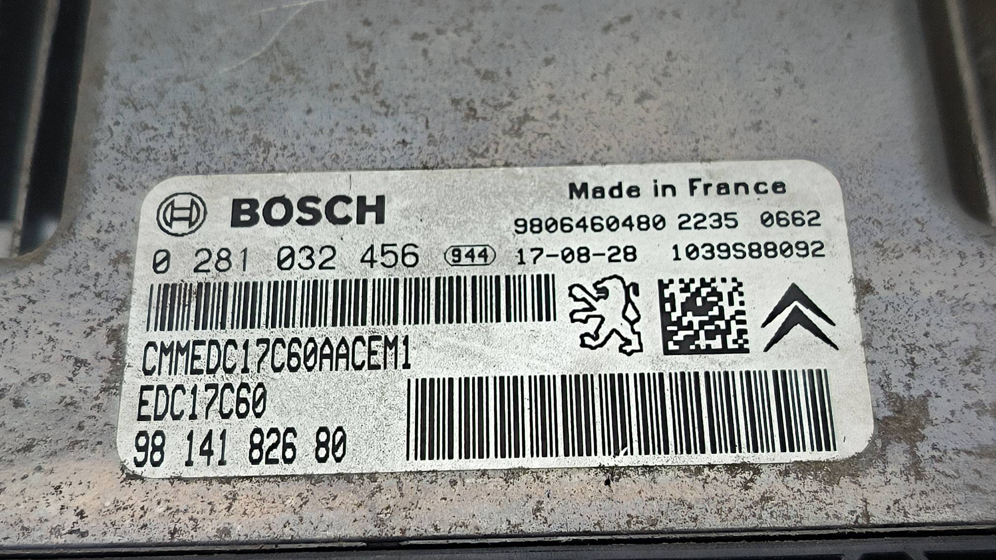 computer Motore ECU 9814182680 1.6 HDI CITROEN C-ELYSEE LIFT