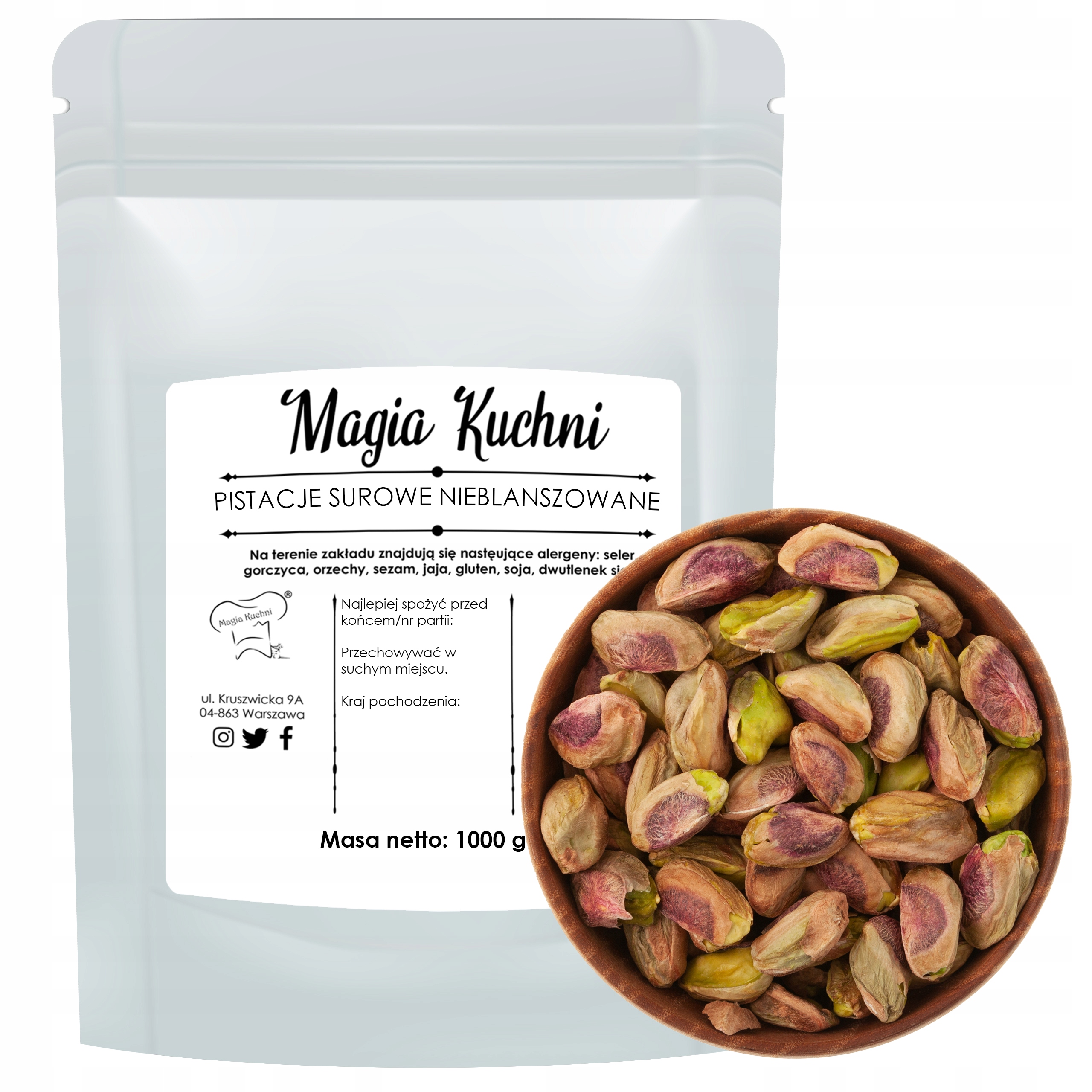 Levně Pistácie Surové Neblanšírované 1kg Čerstvé Loupané