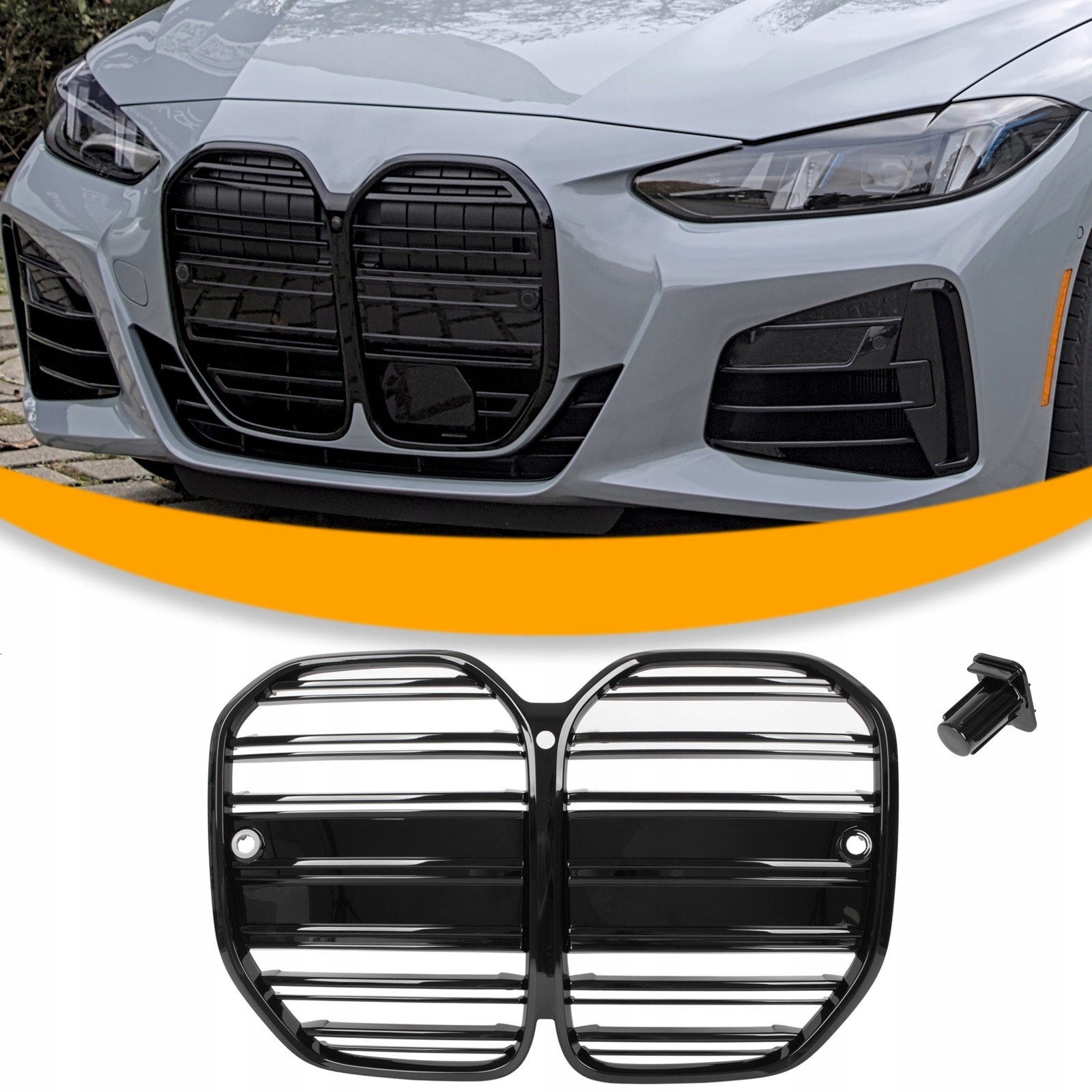 Grilovací Ledvinka pro Bmw G22 G23 Černý Lesk Cs Csl M Paket M4 Atrapa