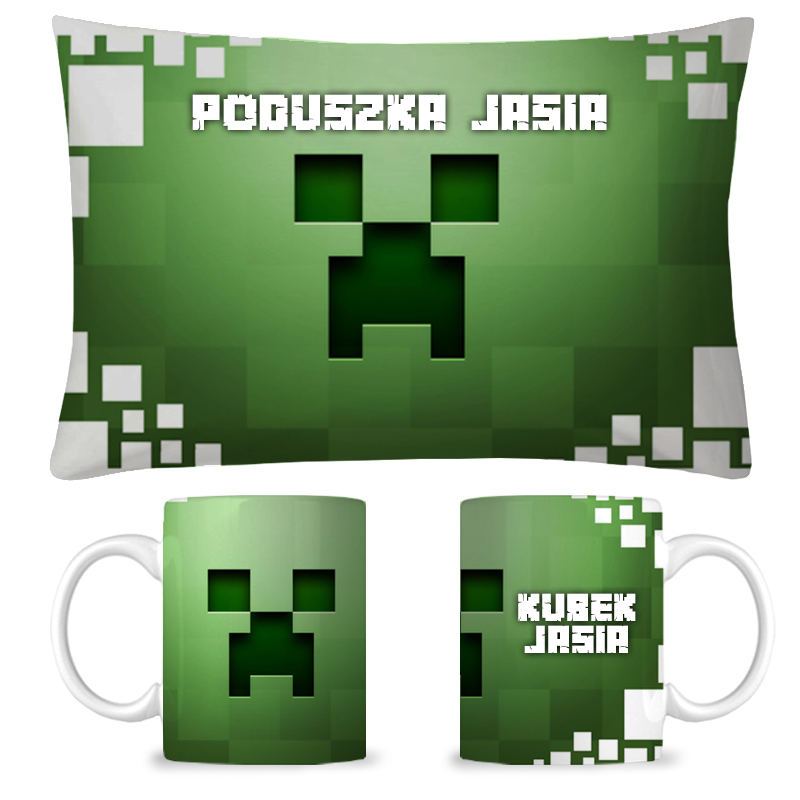 ZESTAW KUBEK I PODUSZKA MINECRAFT PREZENT IMIĘ