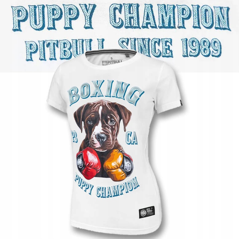Damska Koszulka Pitbull Bawełniany T-shirt Lil'Champ