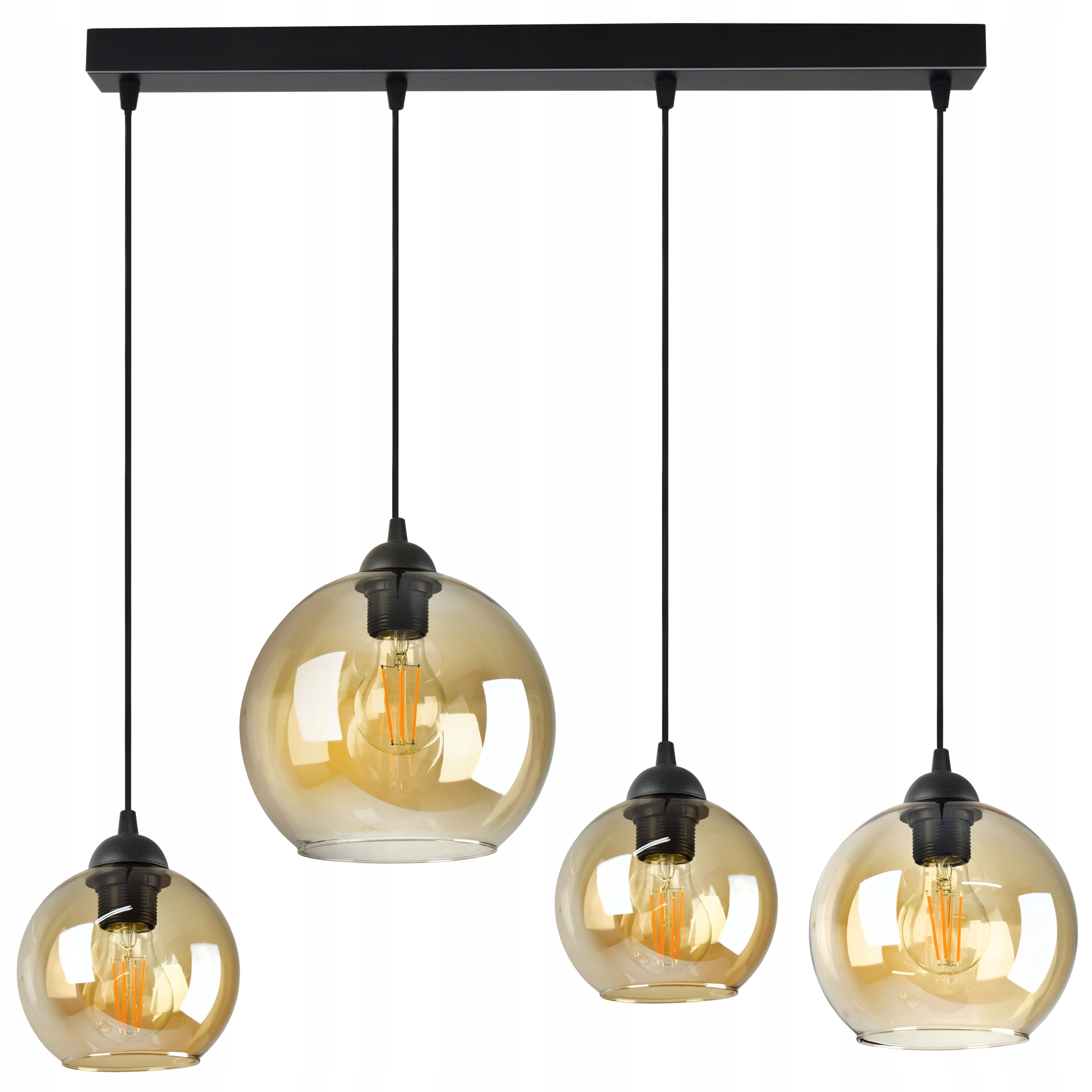 

Lampa Żyrandol różne szklane Kule Miodowe Led