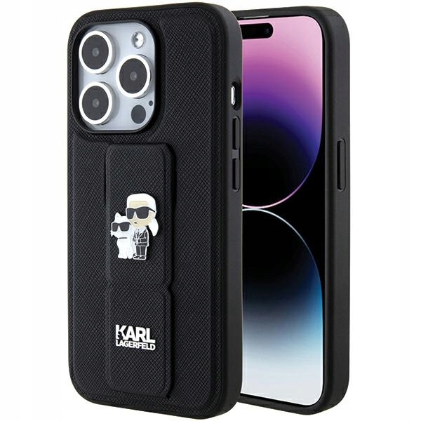Pouzdro Karl Lagerfeld KLHCP15XGSAKCPK pro iPhone 15 Pro Max 6.7", černá/černá