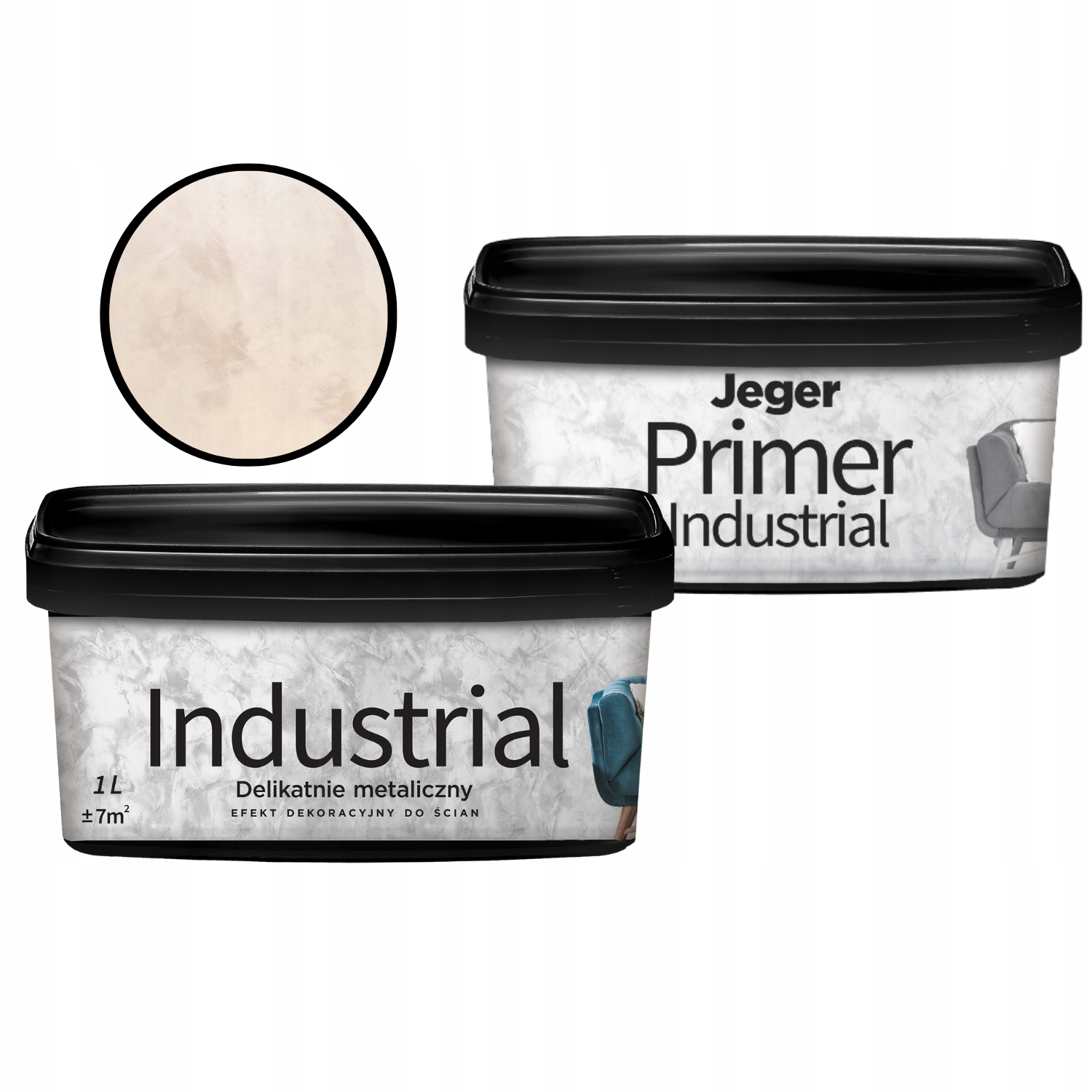 Sada Metalizující nástěnný efekt Industrial Brass Primer Industrial