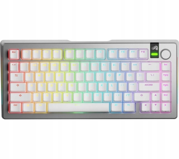 Glorious Gmmk 3 Pro Wireless 75% Mechanická klávesnice Stříbrná