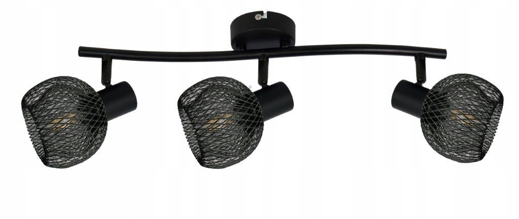 Lampa loretto 3 plamenná černá lišta