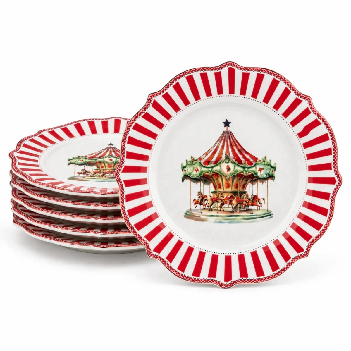 Sada talířků na těsto 6 ks dezertní talíře 21 cm Altom Design Royal