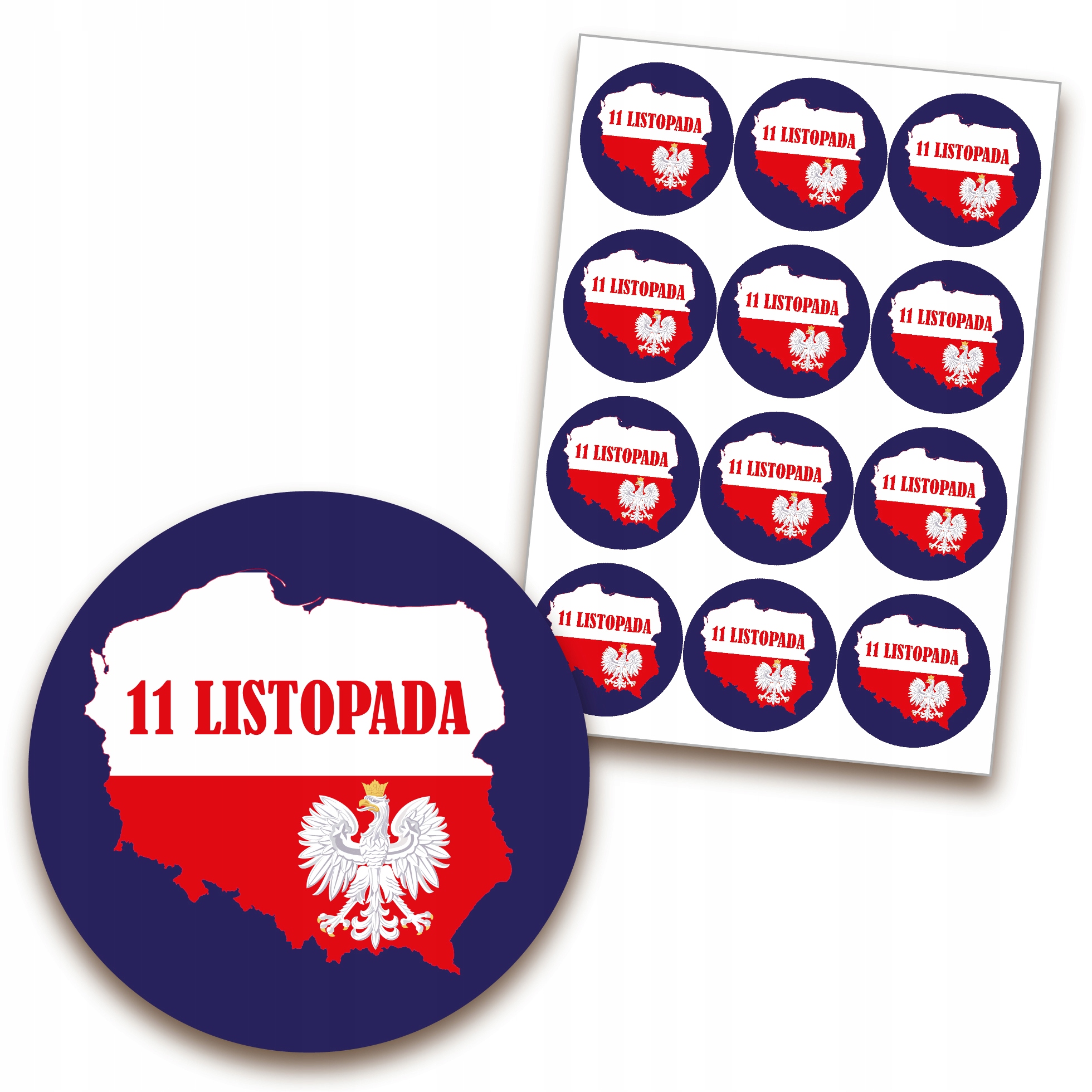 

Naklejki patriotyczne 11 listopada X24 szt. wz. 1