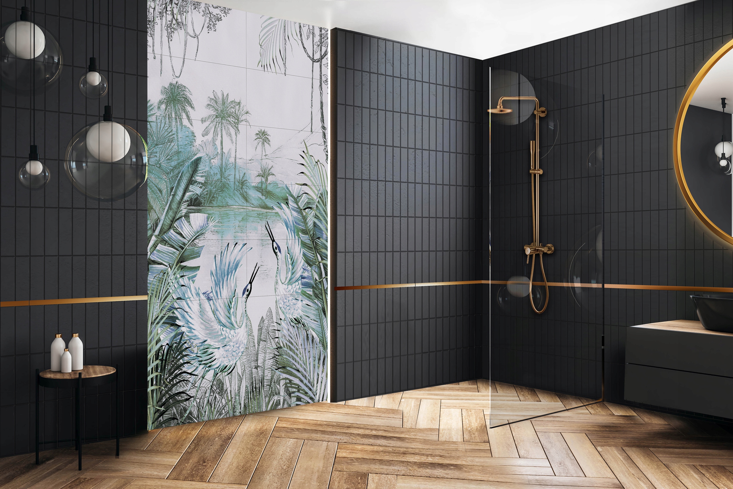 Płytki ceramiczne ścienne 14 elementów Czapla Marka Ceramik Studio