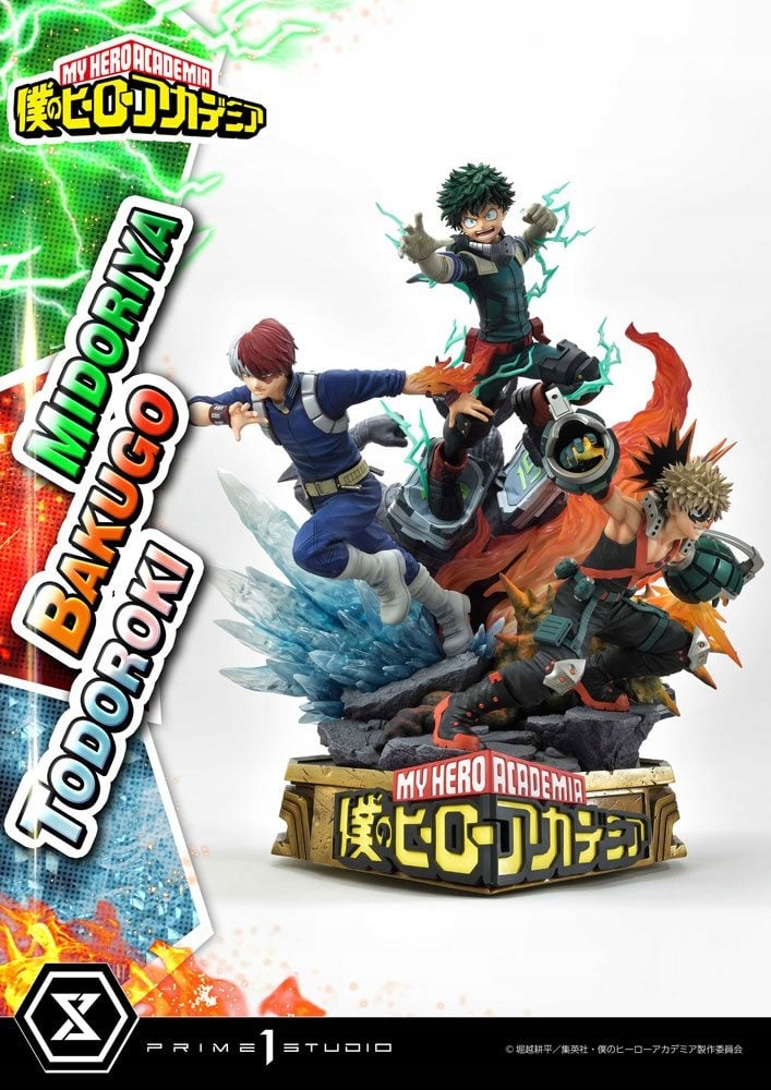 My Hero Academia Midoriya, Bakugo & Todoroki Soška 69 cm