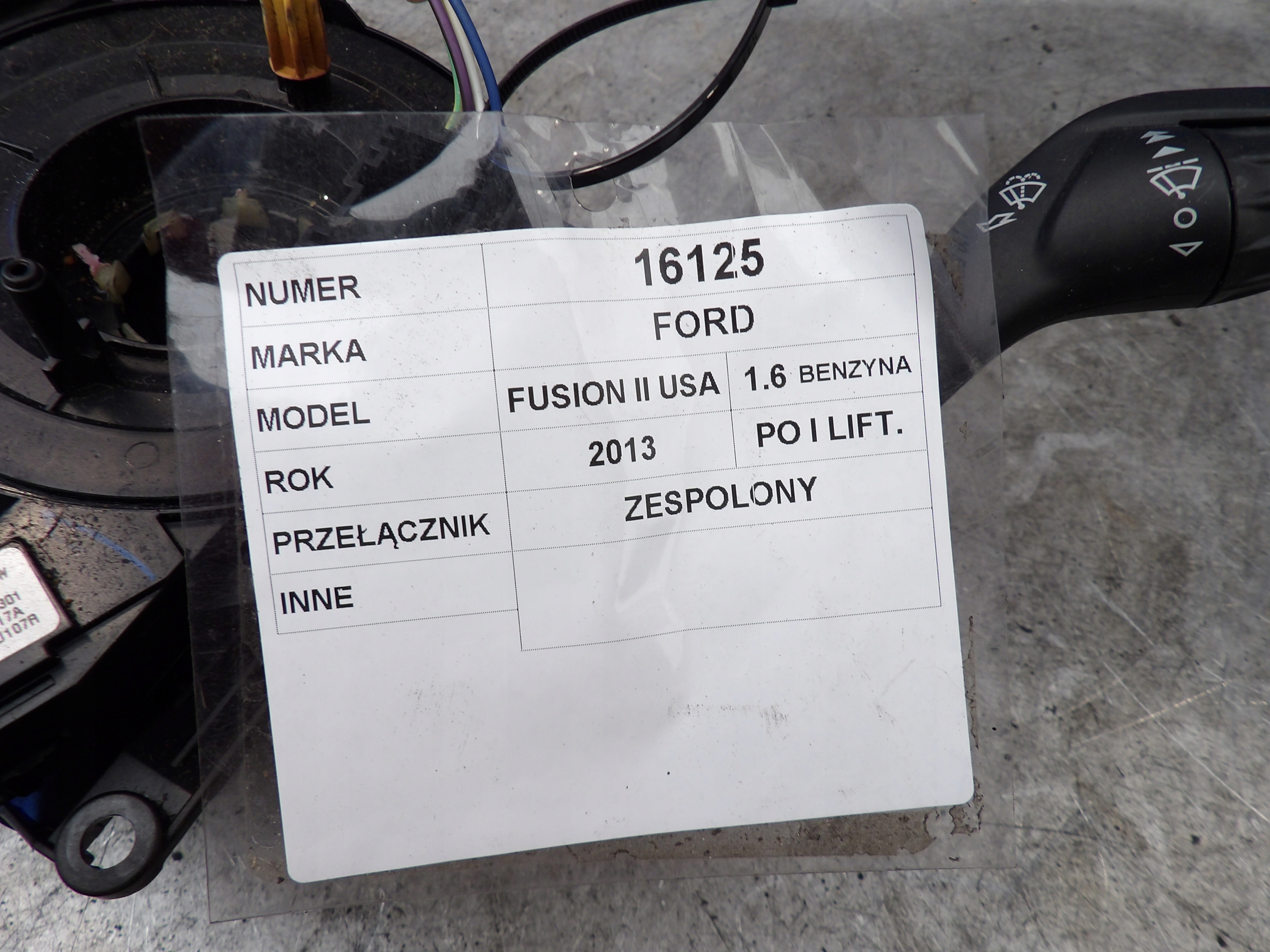 Ford Fusion II USA DEVIO LUCI TERGICRISTALLO TERGI 1,6B