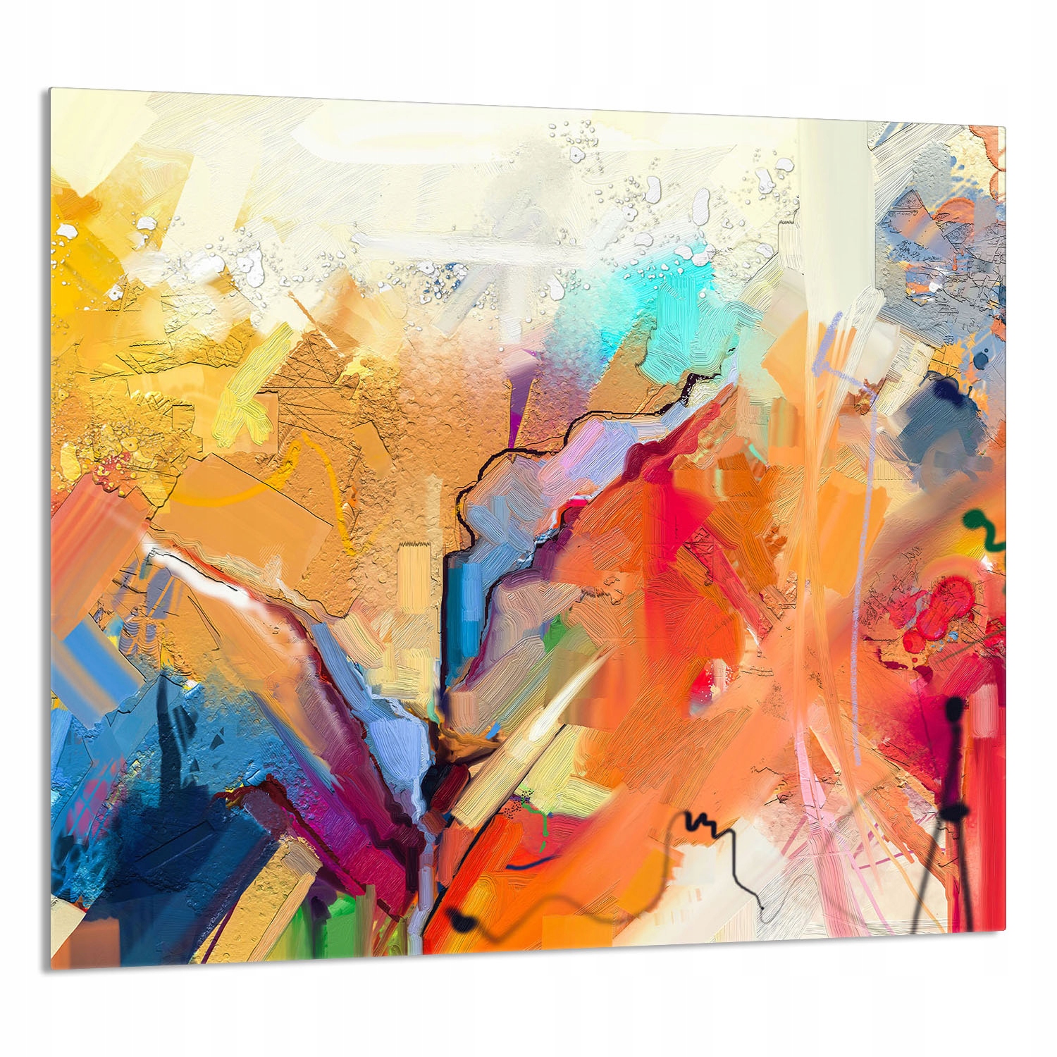 Skleněný Panel Do Kuchyně 65x60 Barevné Tvrzené Sklo