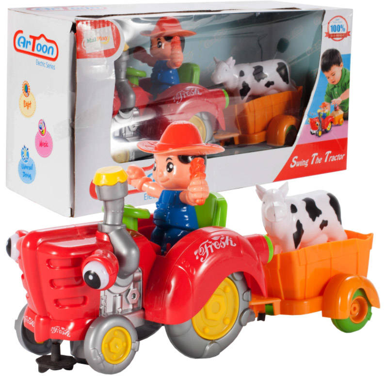 TRAKTOR MAŁEGO FARMERA Z PRZYCZEPKĄ