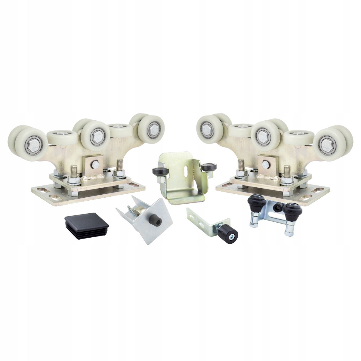 Sada Lux vozíku s kolečky 8 plastových válečků pro posuvnou bránu 80x80