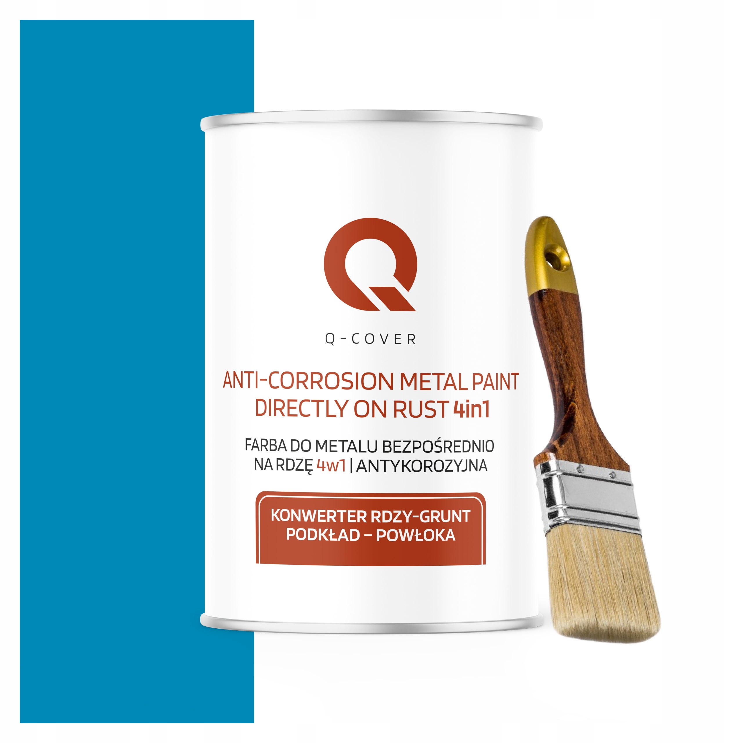 Farba na kov Antikorózna 2.5L Vysoký lesk Modrá Jasná Štetec