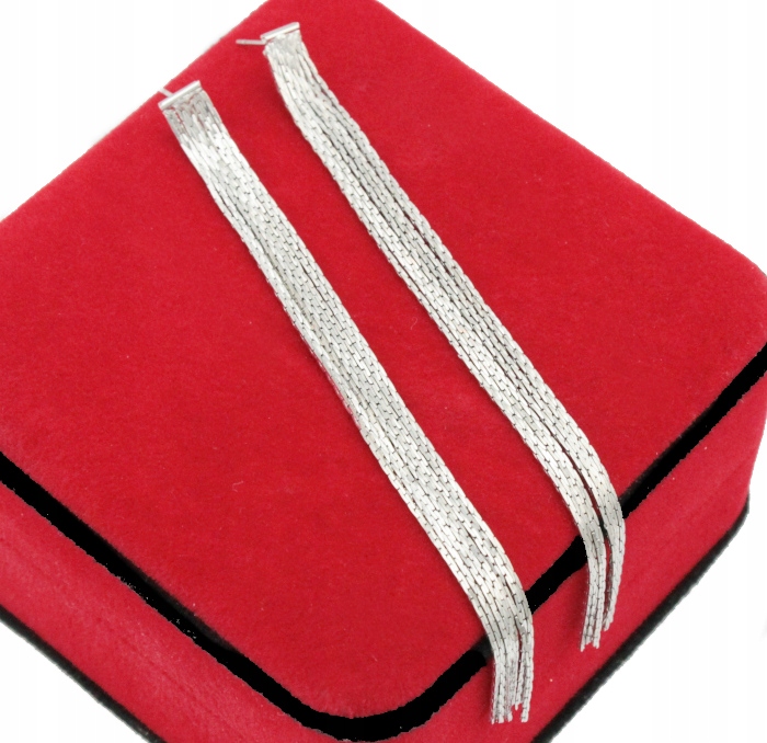 

Kolczyki Srebrne Długie Efektowne Żmijki 11 cm