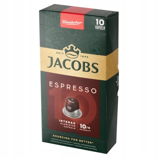 Levně Jacobs Espresso Intenso Káva v kapslích (10 kapslí)