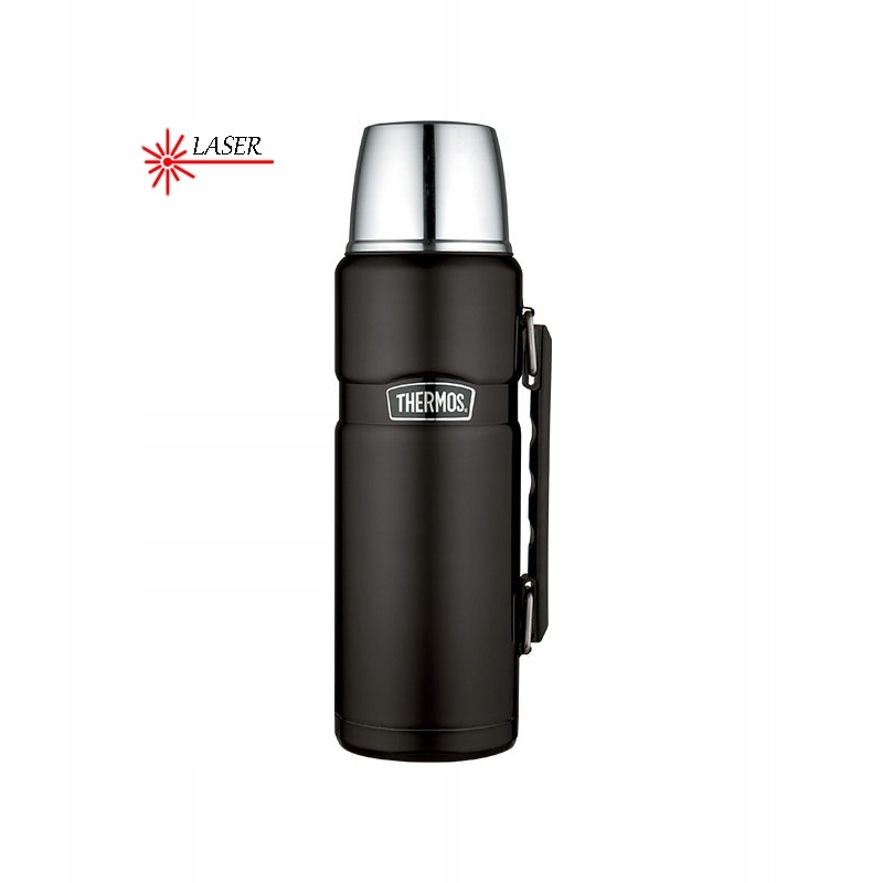 Termoska na nápoje s držákem Thermos černý mat 1,2