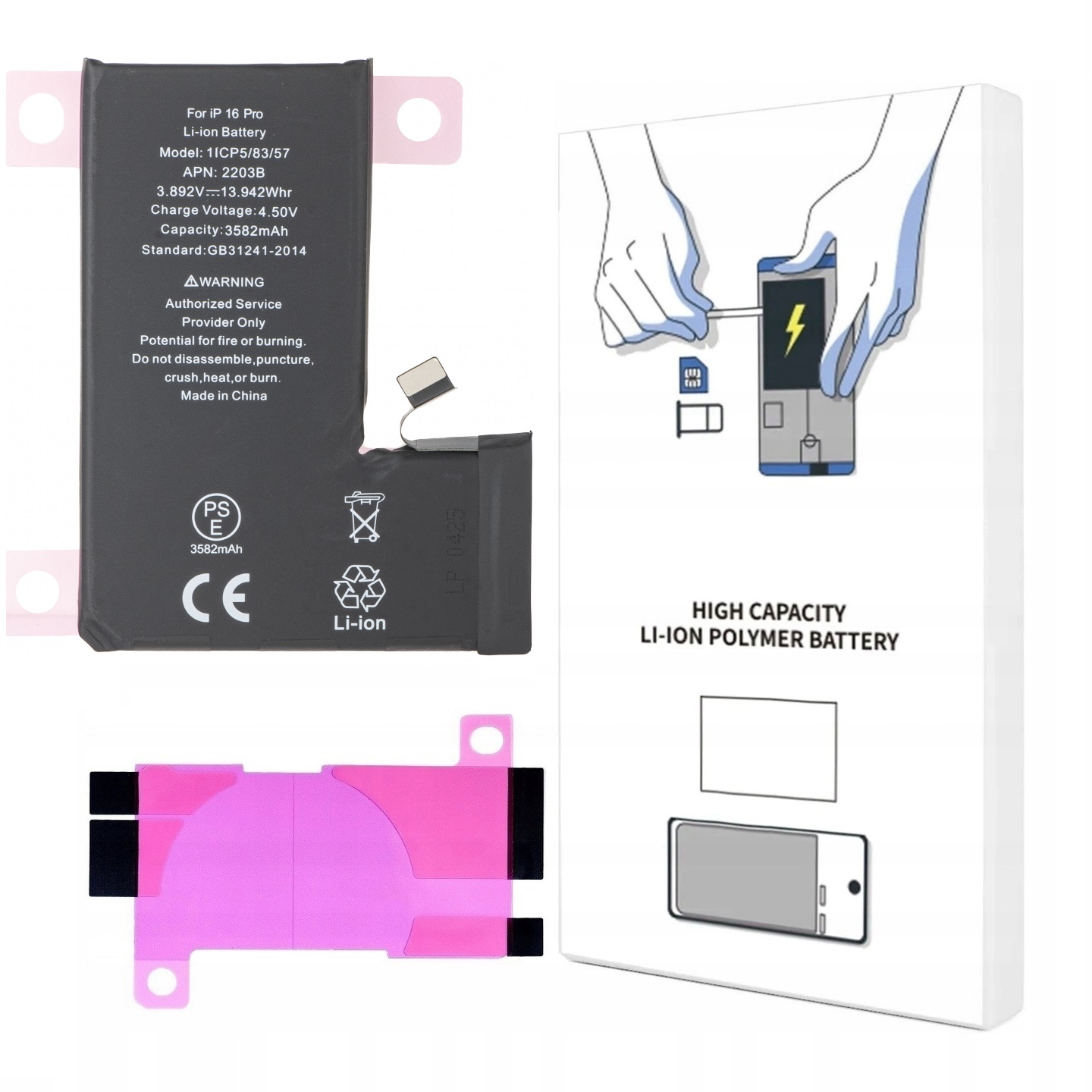 Baterie Pro Iphone 16 Pro Kapacita 3582 mAh Svěží Komplet