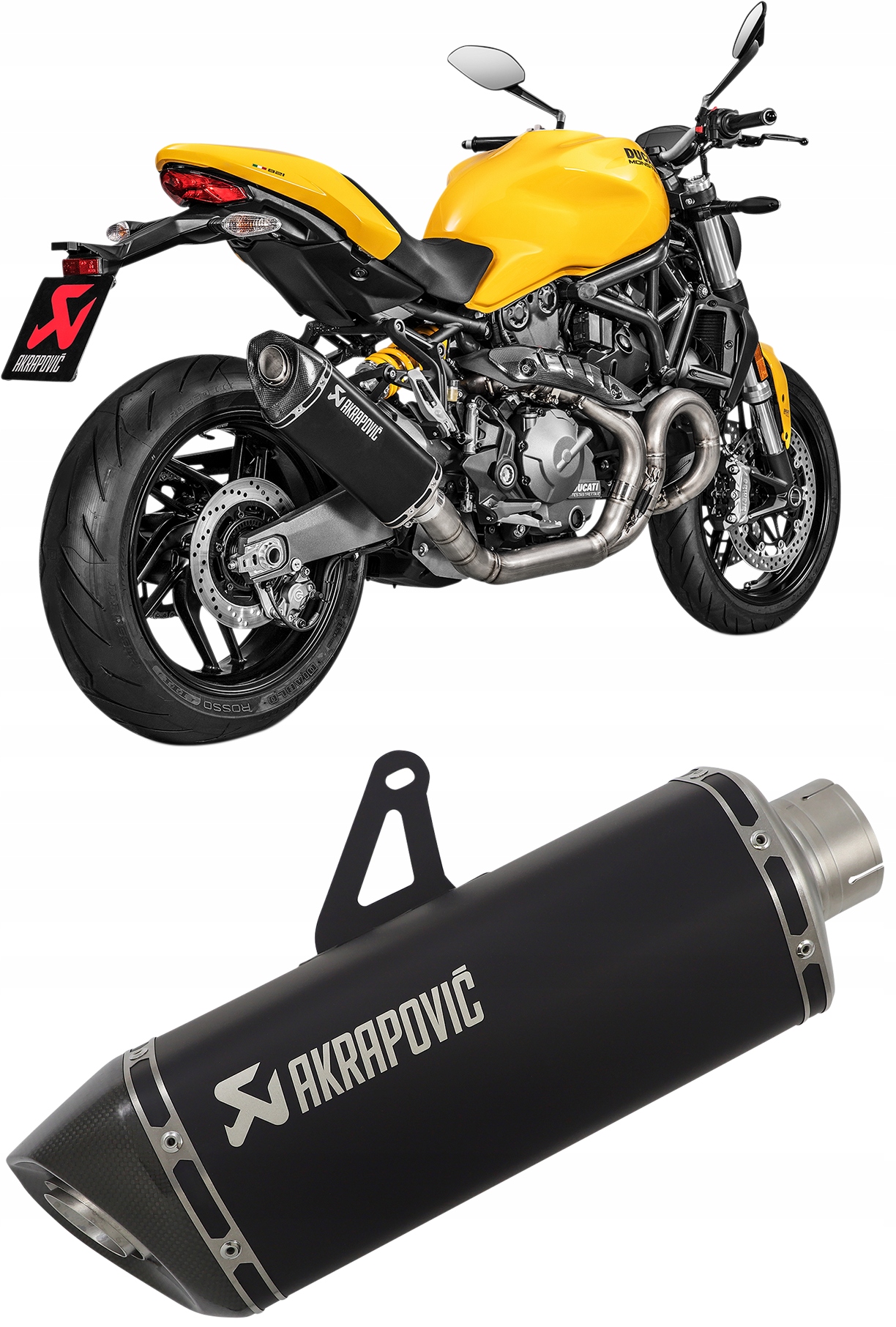 S-D12SO8-RTBL - Глушитель выхлопной трубы Akrapovic MONSTER 821 1200 2014-2020