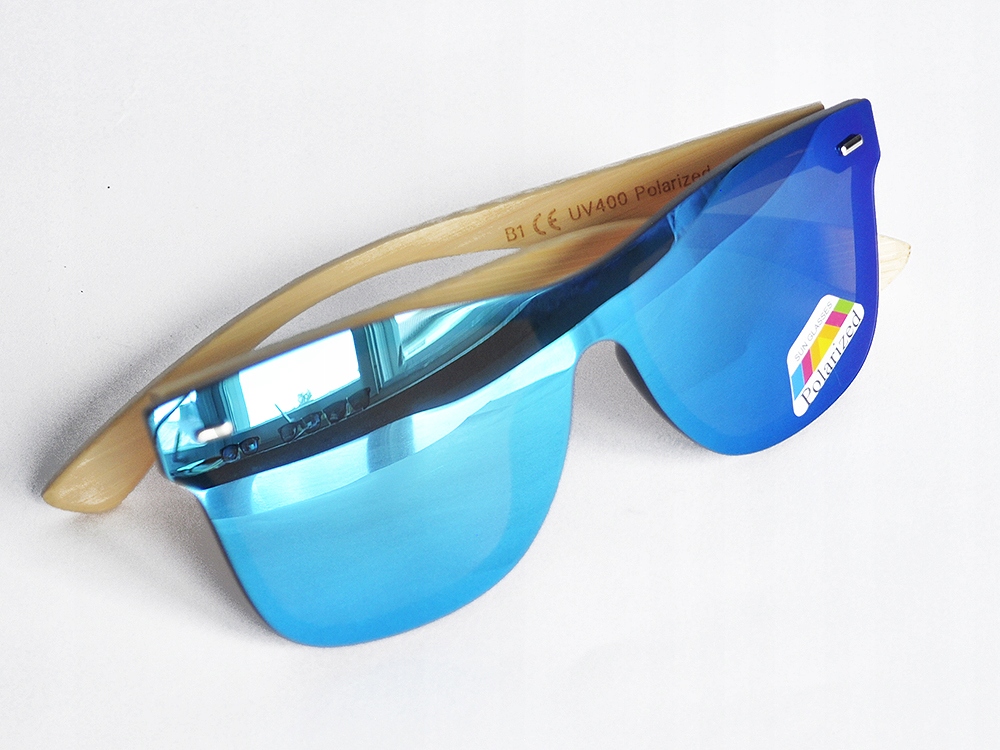 OKULARY DREWNIANE POLARYZACYJNE LUSTRZANKI ETUI Model DREWNIANE BAMBUSOWE
