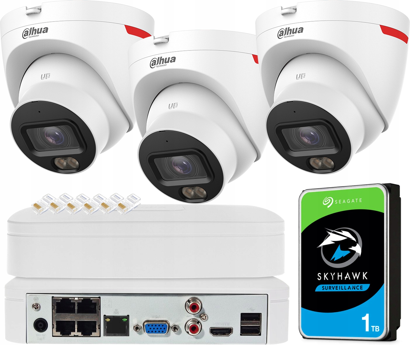 Sada na monitorovanie Dahua 3x Kamera IPC-HDW2449T-S-PRO 4Mpx PoE Aplikácia