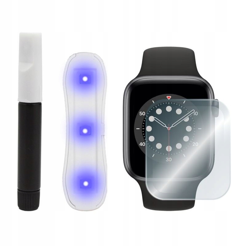 

9H Szkło Uv do Apple Watch 7 8 45mm/SE2 44mm+lampa