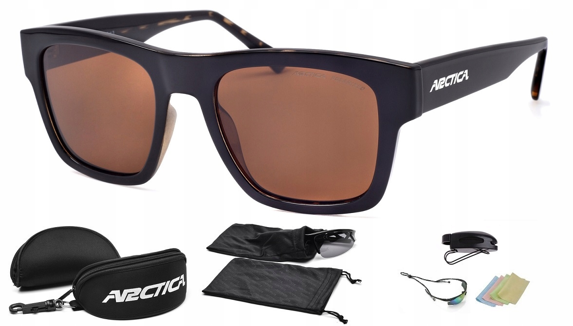 Sluneční brýle Arctica S-363A polarizační UV400 hnědé nerdy