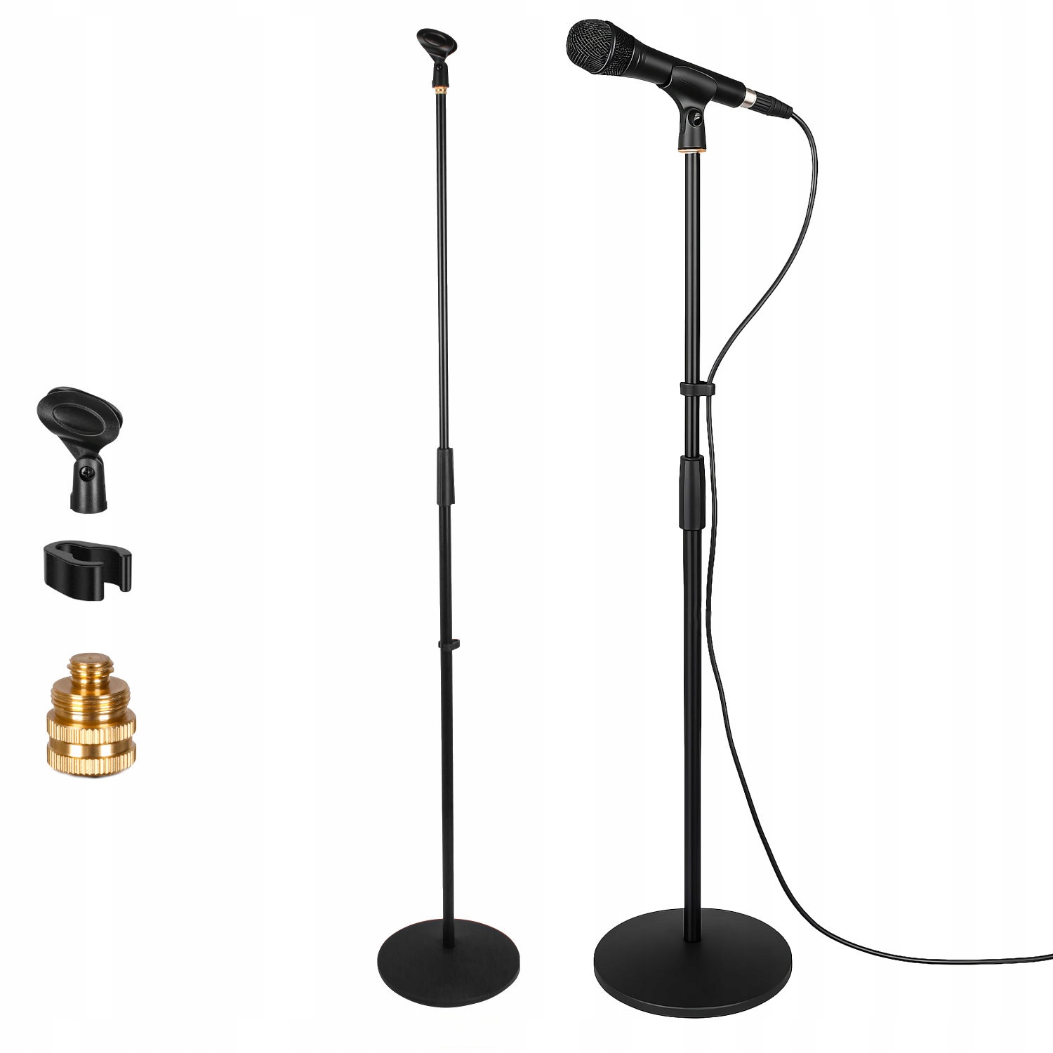 Statyw Mikrofonowy Podłogowy Prosty Studyjny Reuglowany 99-180cm Mozos