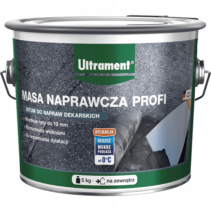 Opravná Hmota Profi Bitumenová hmota pro Střechy Černá 5KG Ultrament