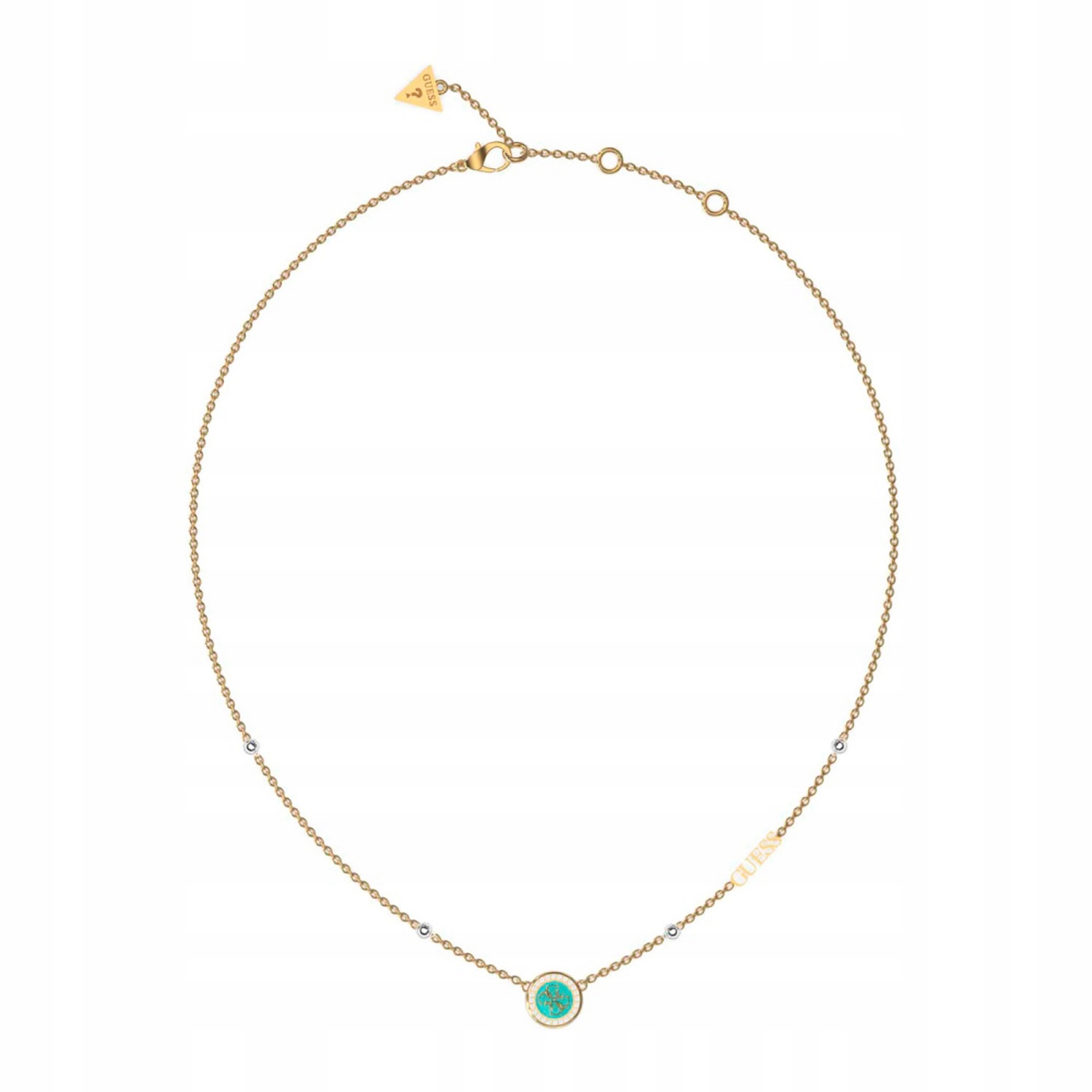 Náhrdelník Guess zlatý kruh zirkon 45 cm