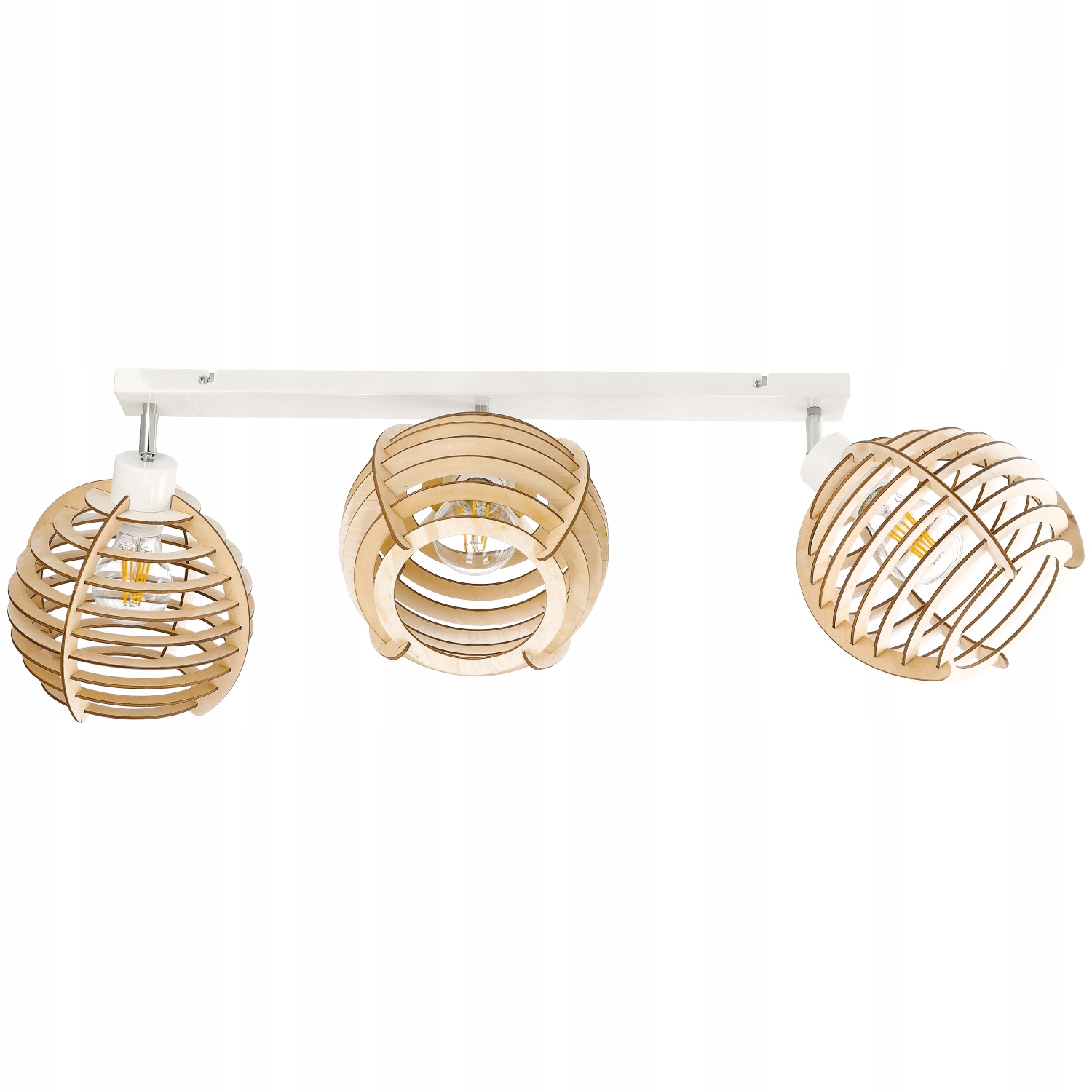 Lampa stropní svítidlo lustr pohyblivý strop 3 Dřevo sféra