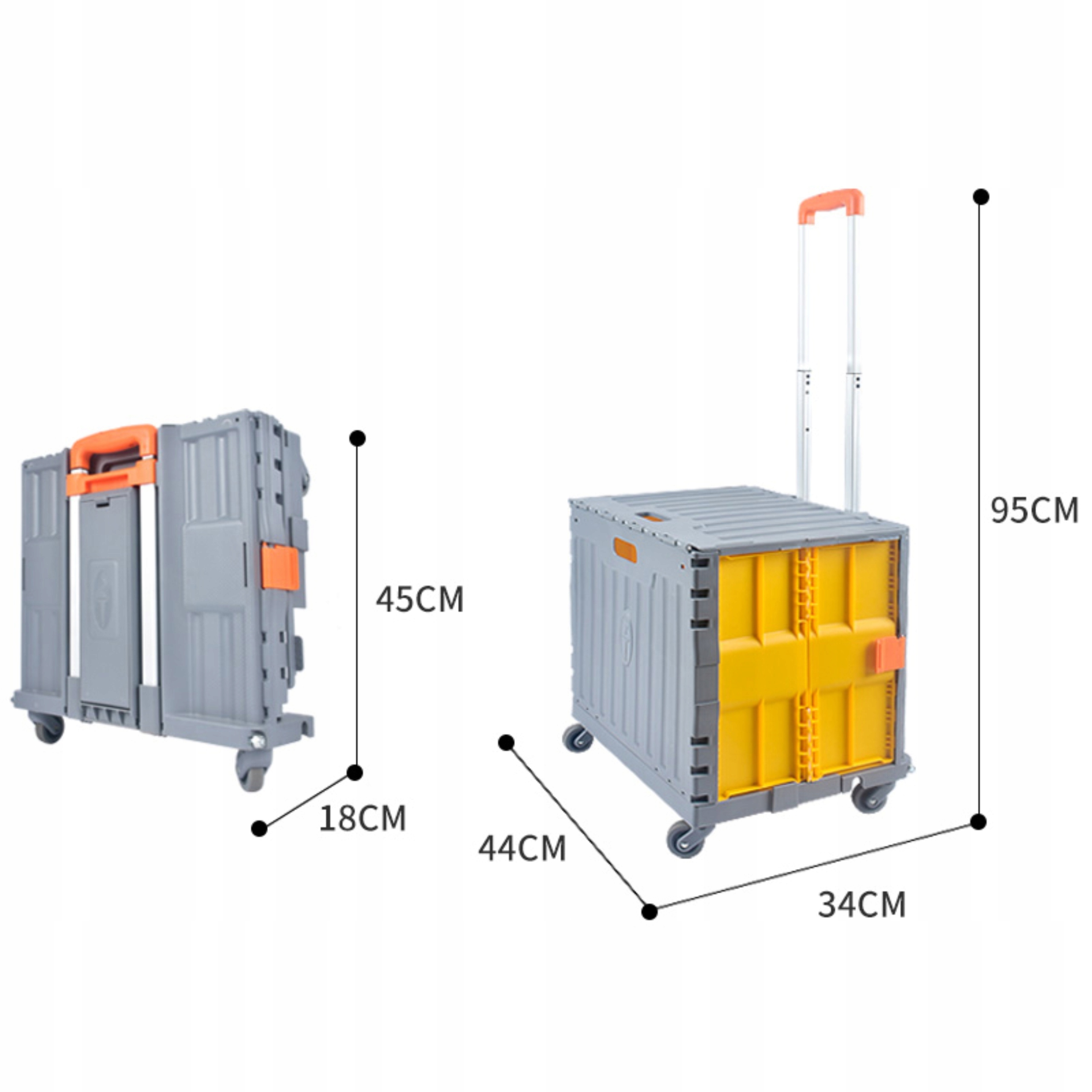 Wózek transportowy platformowy składany 65kg Marka Forsage