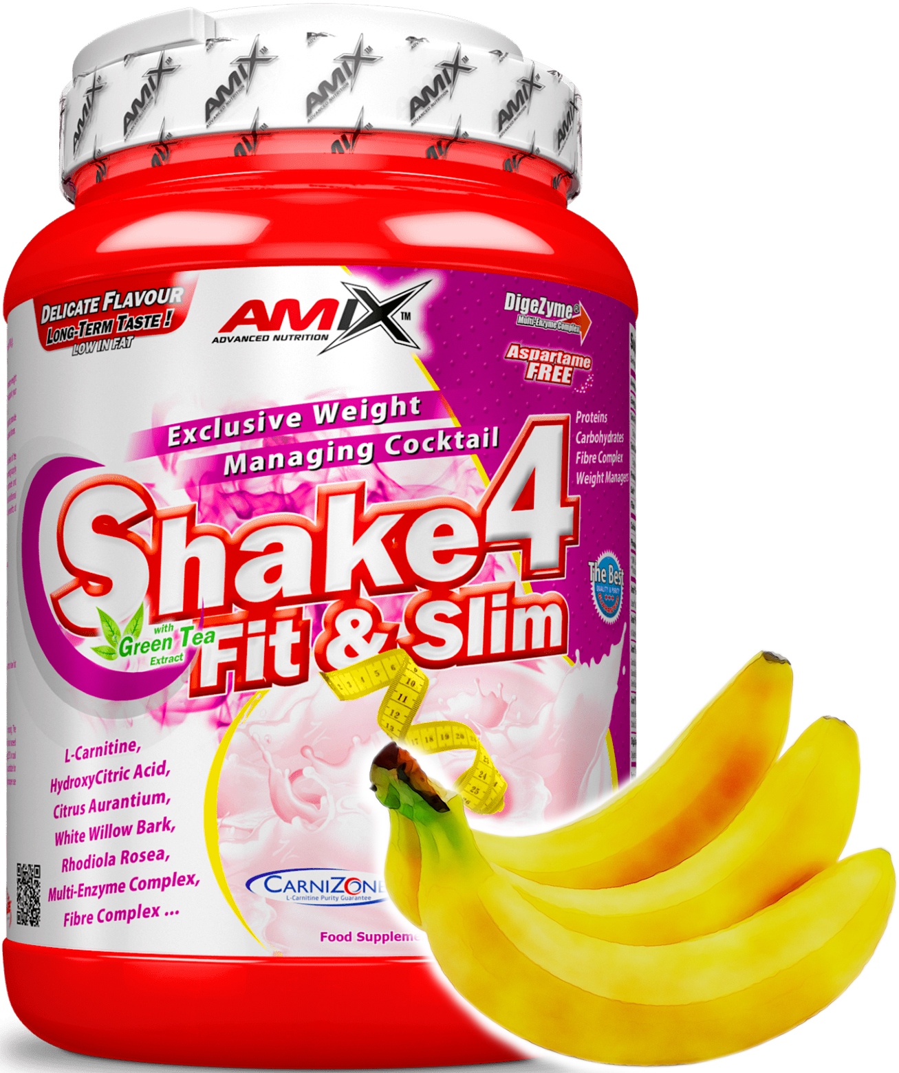 Náhradní jídlo Amix Shake 4 Banánový 1 kg