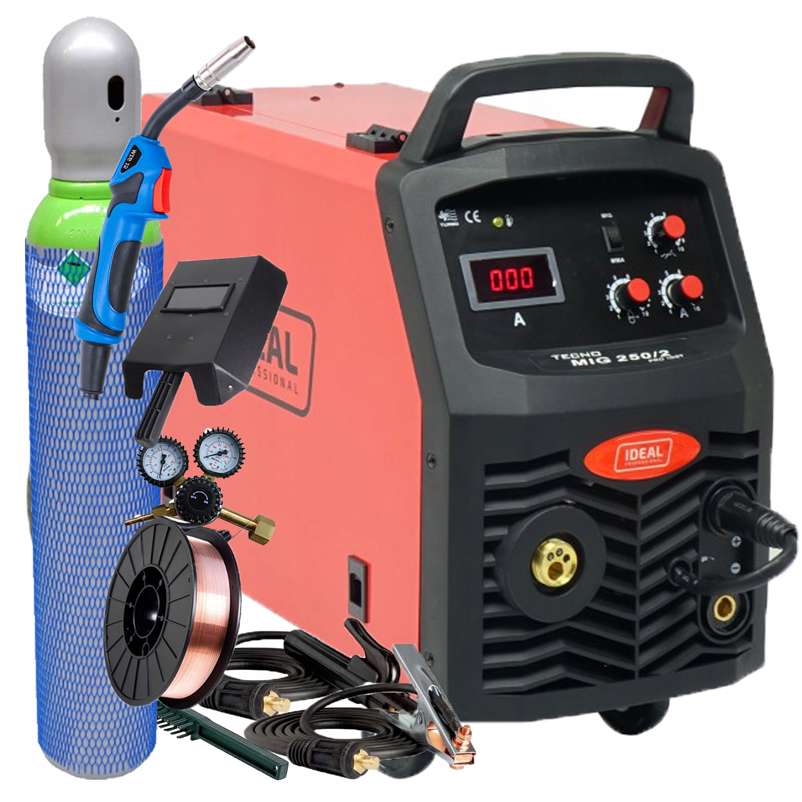 Spawarka Mig Mag Migomat Ideal 250A 230v/400v Tig Lift 3W1 Tecno Mig 250/2