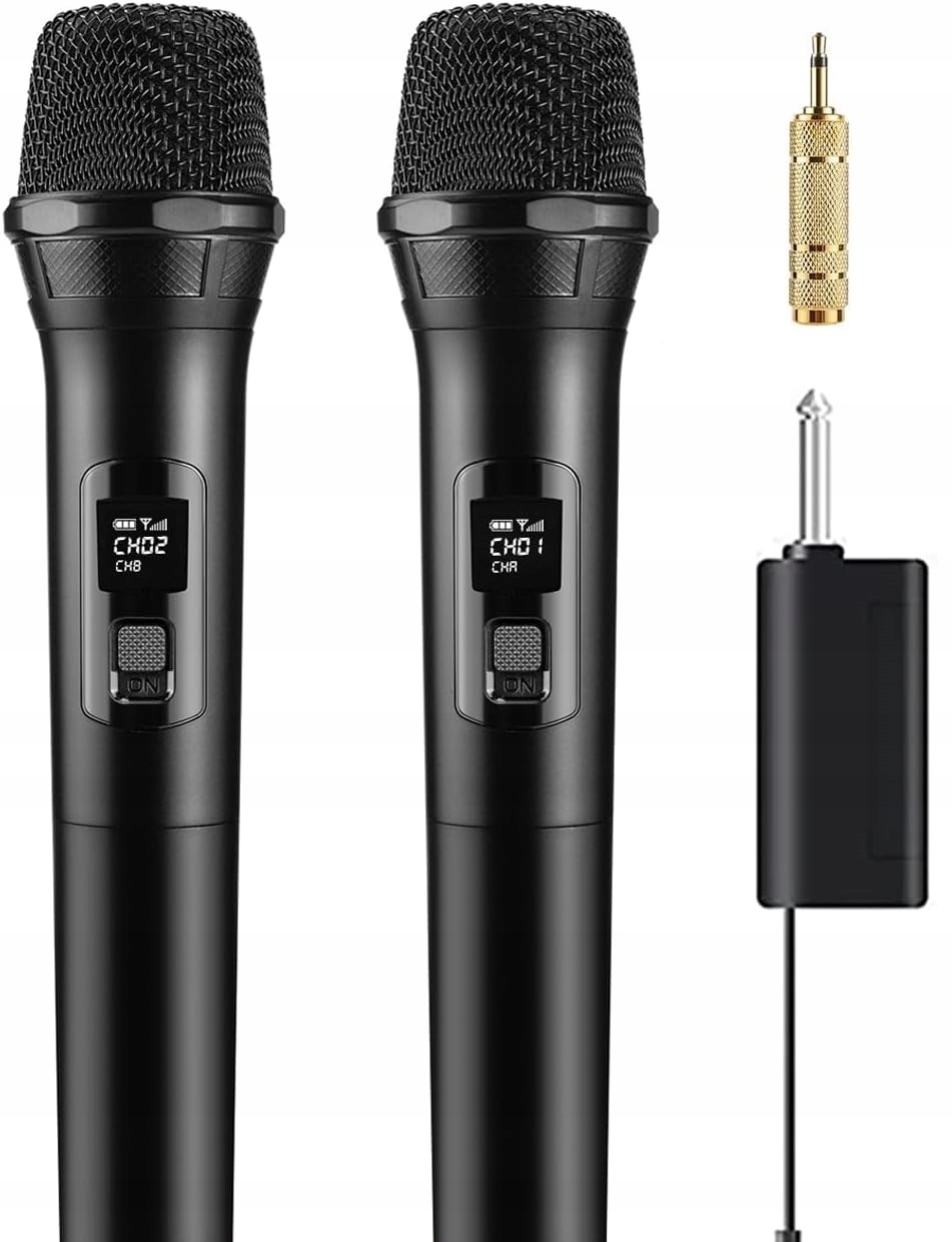Set 2X Bezdrátový mikrofon černý