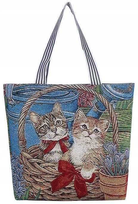 TORBA TOREBKA DAMSKA DUŻA POJEMNA PŁÓCIENNA SHOPPER KOSZYK WOREK KOLORY Kolor wielokolorowy