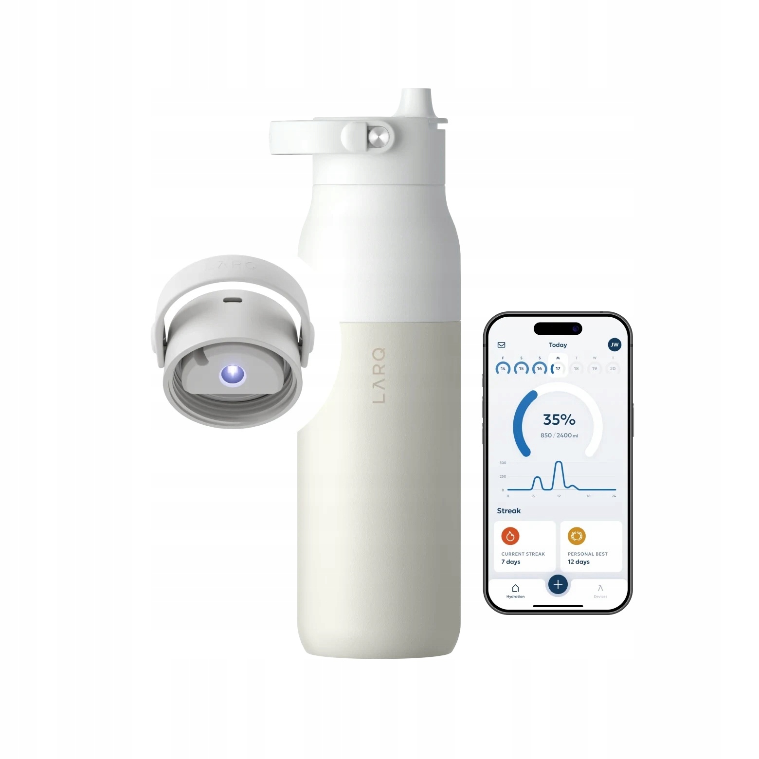 Larq Bottle PureVis 2 Inteligentní samočistící filtrační láhev 1 L