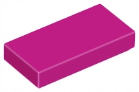 

Lego Tile 1x2 Magenta 3069b Nowy 2SZT