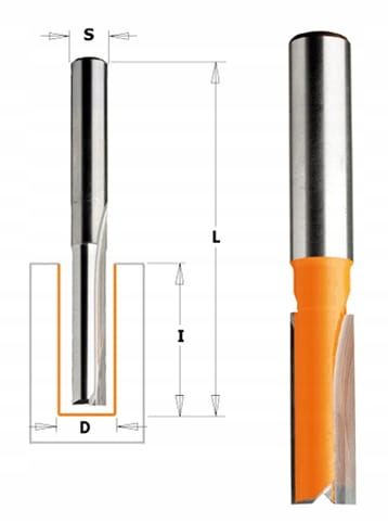 

Frez Hm do szablonu, blatów D12x I50,8x S12 mm Cmt