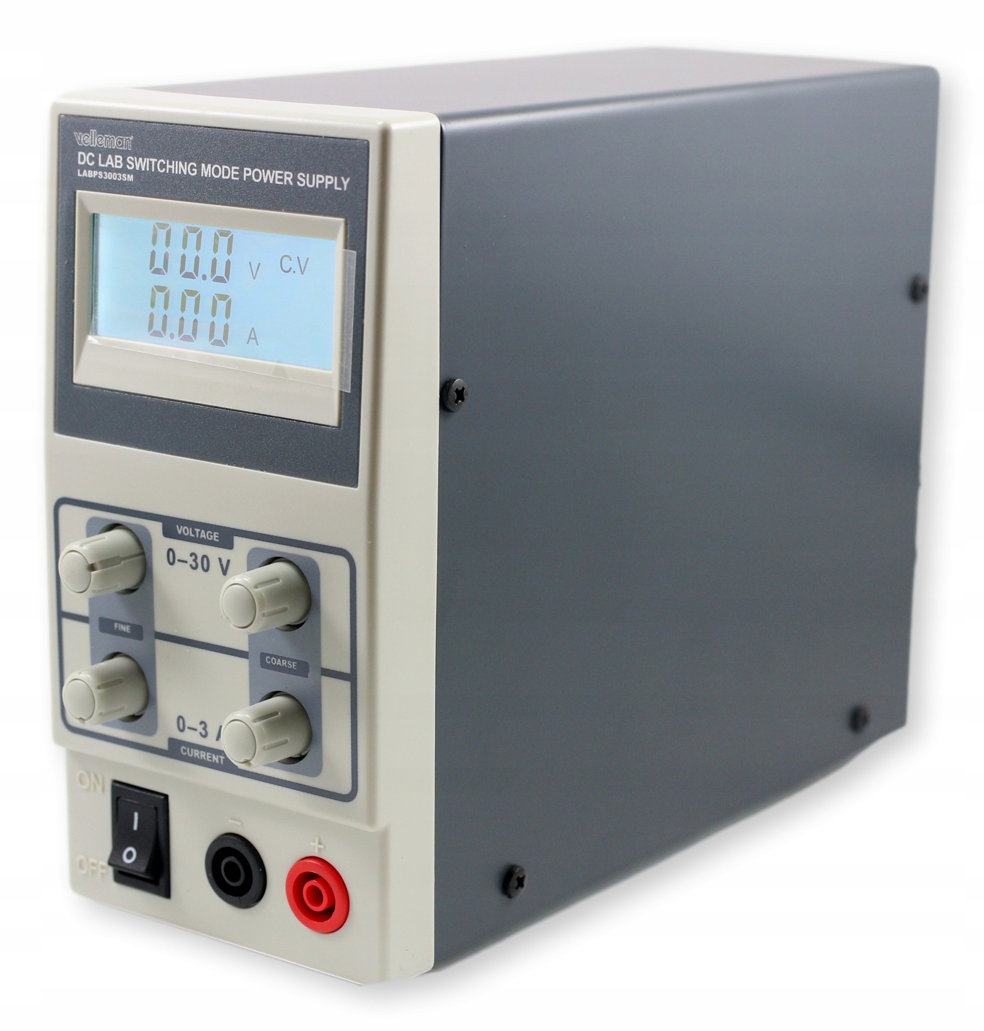 Laboratórny impulzný napájací zdroj Velleman 0-30V 0-3A LCD