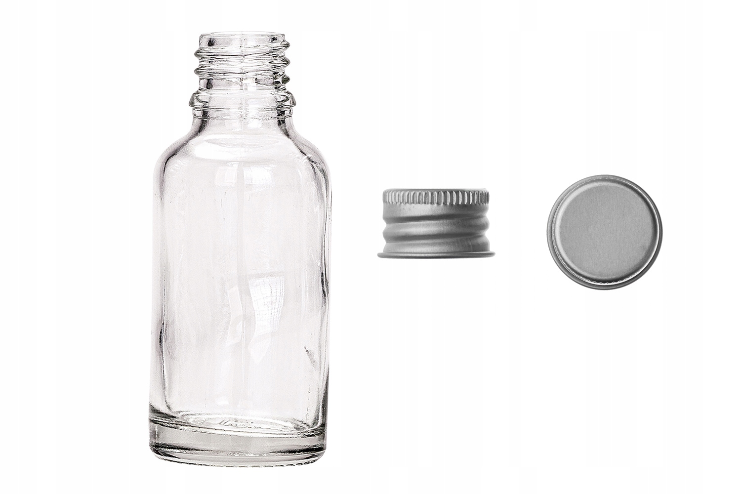 

Butelka szklana bezbarwna 30 ml nakrętka aluminiow
