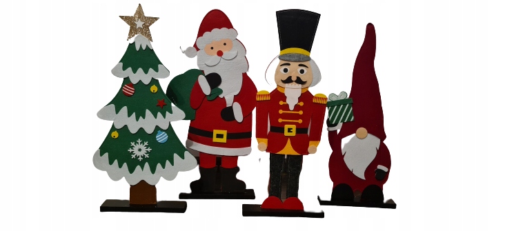 Figurka bożonarodzeniowa dziadek do orzechów, filc Marka Cardsplitter