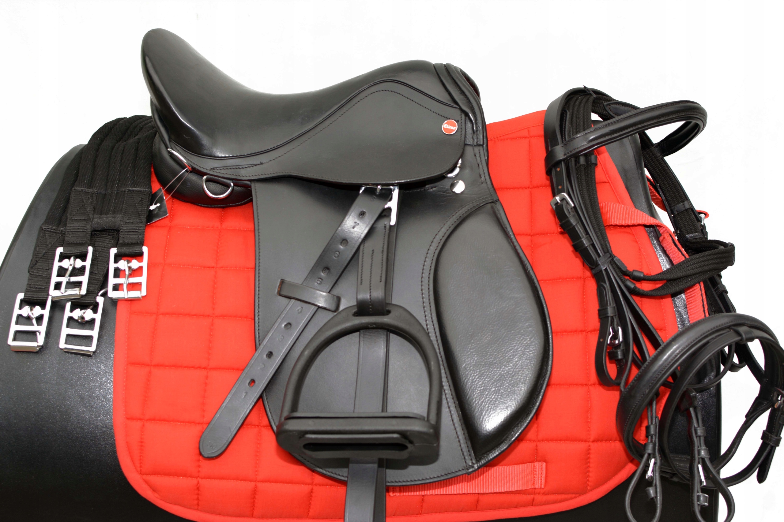 Siodło Wszechstronne Skórzane 14CALI Na Shetty Ogłowie+ Wodze