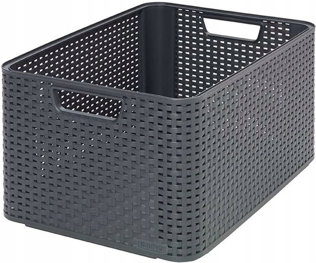 

Curver Rattan L 205826 Koszyk Kosz Szary Pudełko