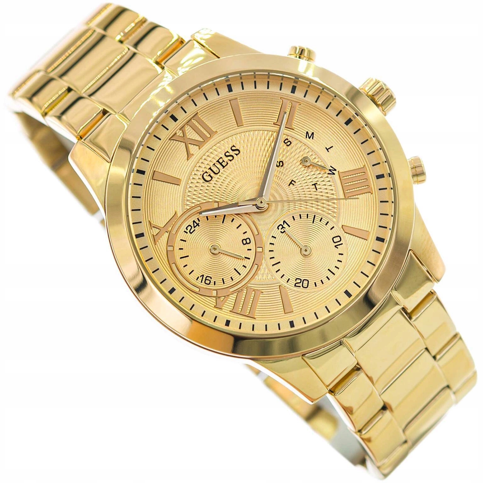 Dámské Hodinky Guess W1070L2 Solar Zlaté S Datem A Obalem