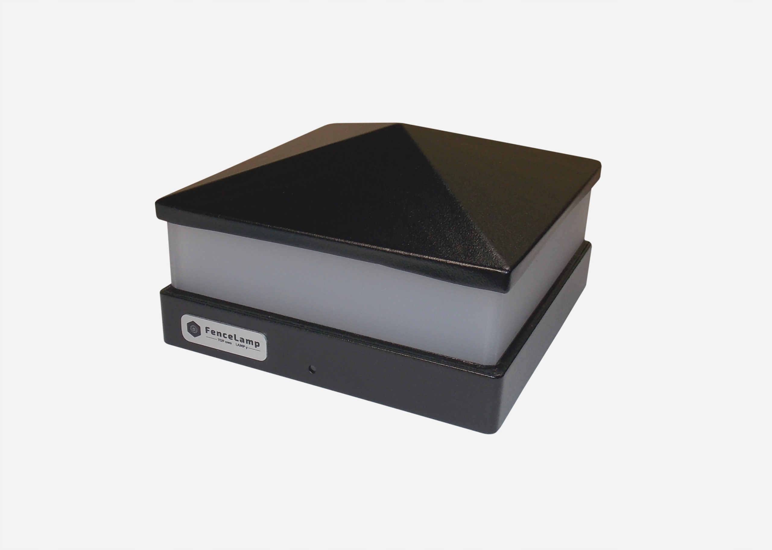 LAMPA LED NA SŁUPEK OGRODZENIA 120x120 12X12 mm RAL 9005 + SAT